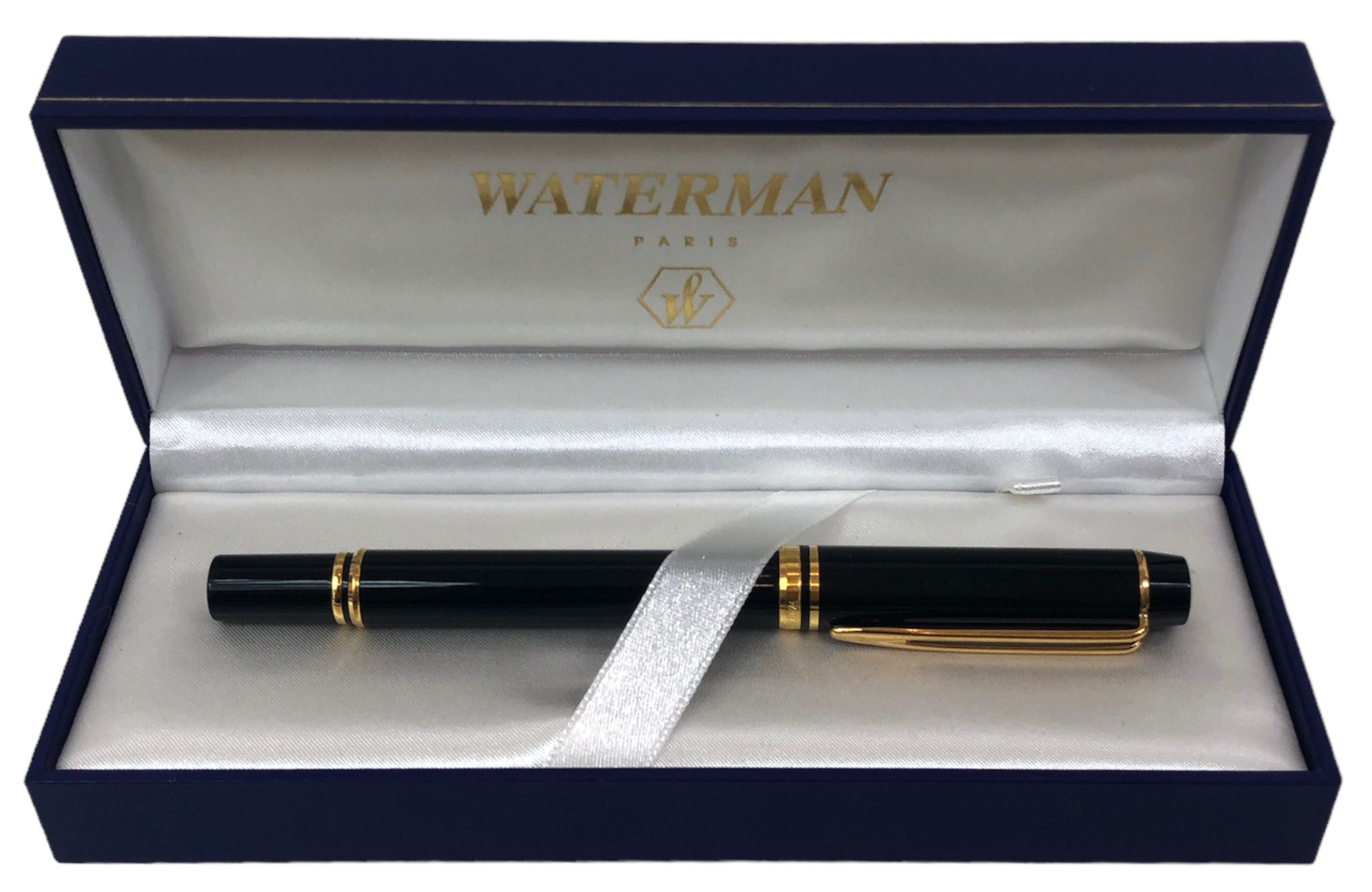 Penna Stilografica Waterman Man 200 Nera Rifiniture Oro + Custodia - AUC6692